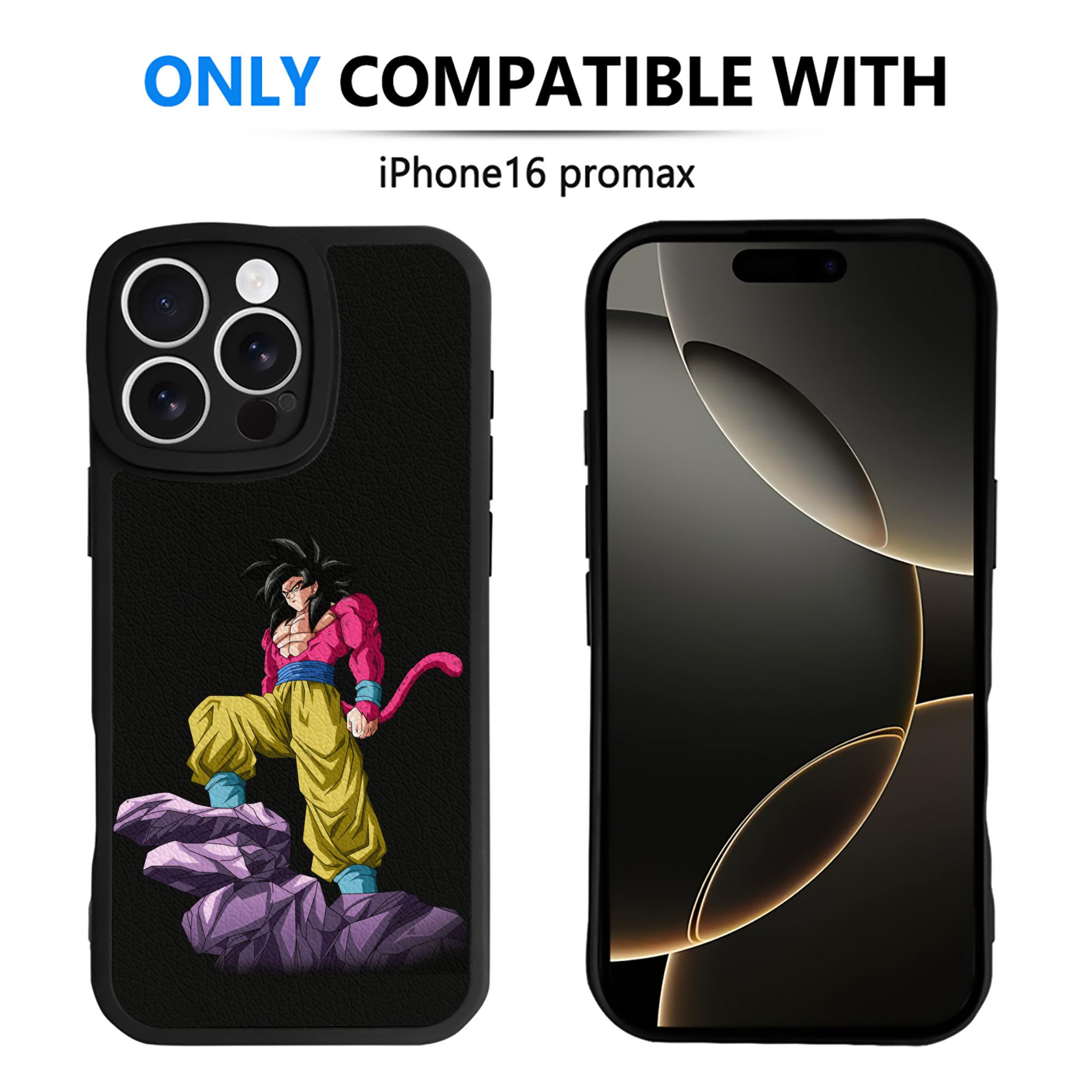 （画像用） ドラゴンボール 孫悟空（そん ごくう）Son Goku カカロット DRAGON BALL Kakarotto 【iPhone 16シリーズ対応】シリコンスマホケース（レザー調） 材質：シリコン